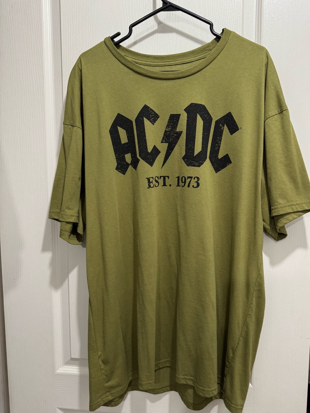 AC/DC Olive Green Graphic Tee